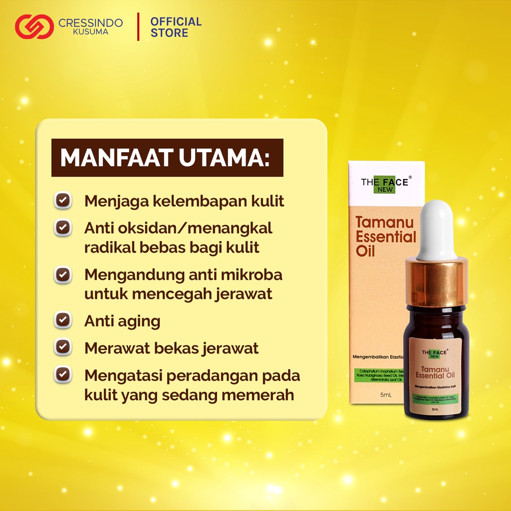 THE FACE Tamanu Essential Oil 5ml - Mengembalikan Elastisitas Kulit