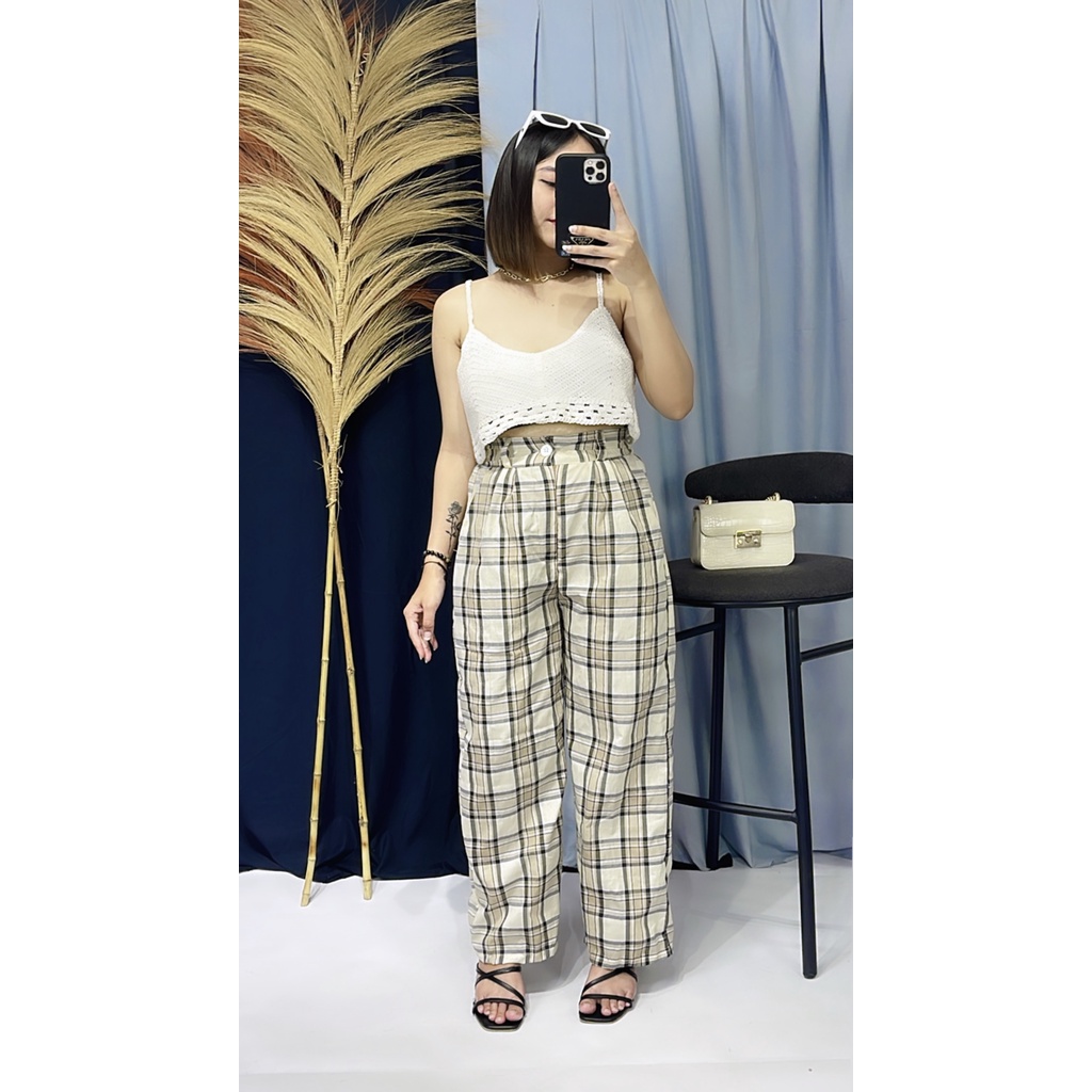 RX FASHION - KULOT MOMO TARTAN PANTS