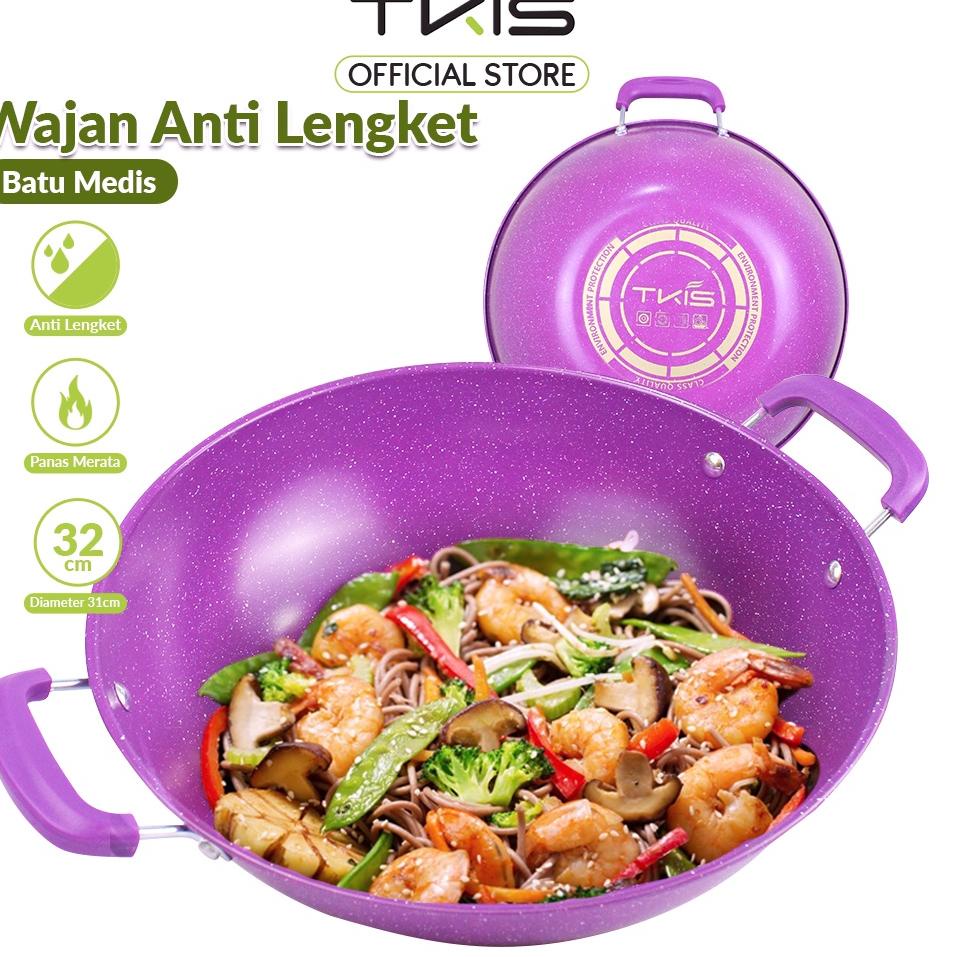 RECOMENDED TKIS Wajan Penggorengan Anti Lengket Bahan Batu Medis TK-827