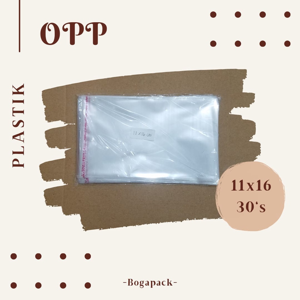 Plastik OPP 11x16cm 30's isi 100pcs / Plastik OPP Bening / Plastik OPP dengan Seal / Plastik Kemasan