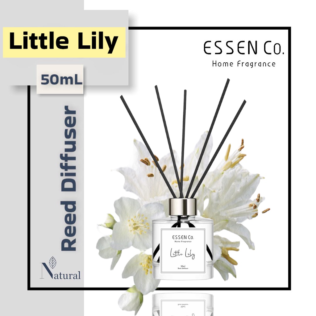 Essen Co Reed Diffuser Little Lily Aromatherapy Pengharum Pewangi Ruangan Aromaterapi 50mL