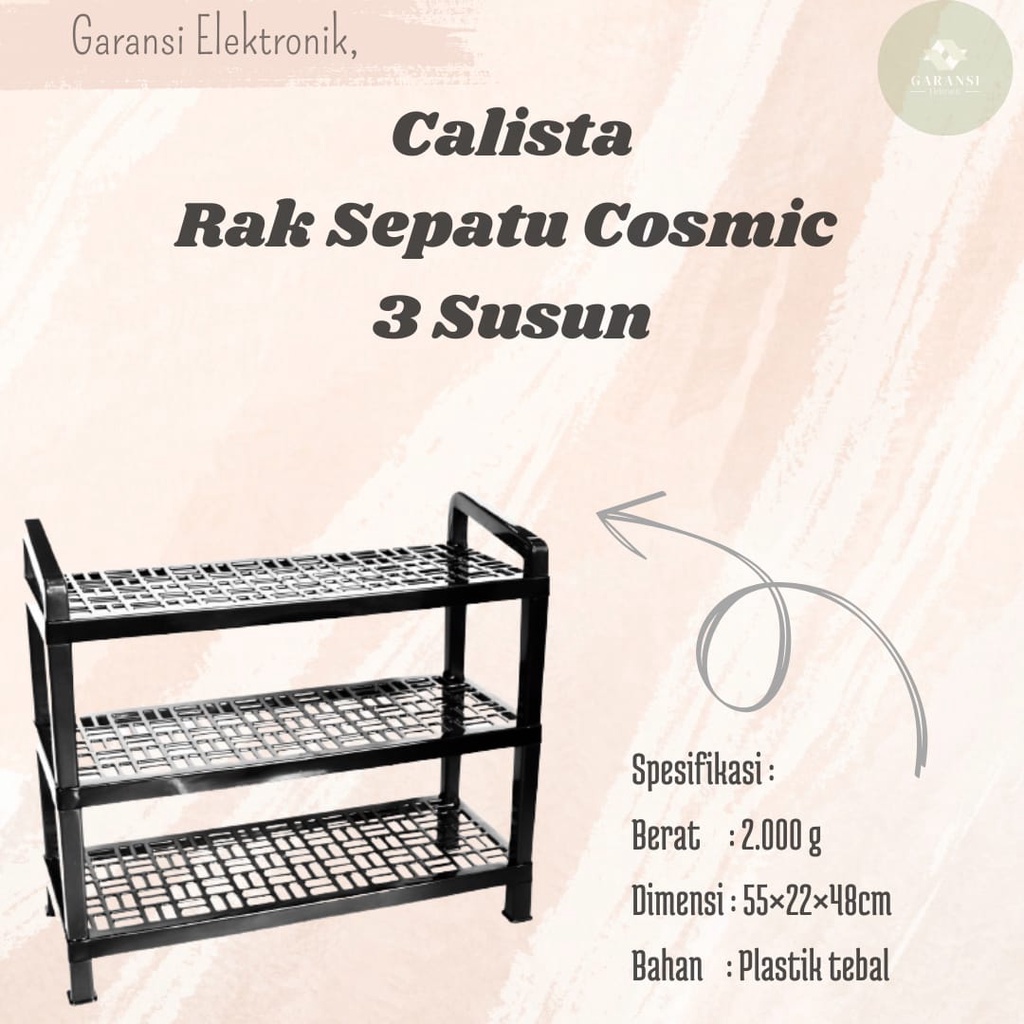 Rak sepatu cosmic silver calista susun 3 New Product!!