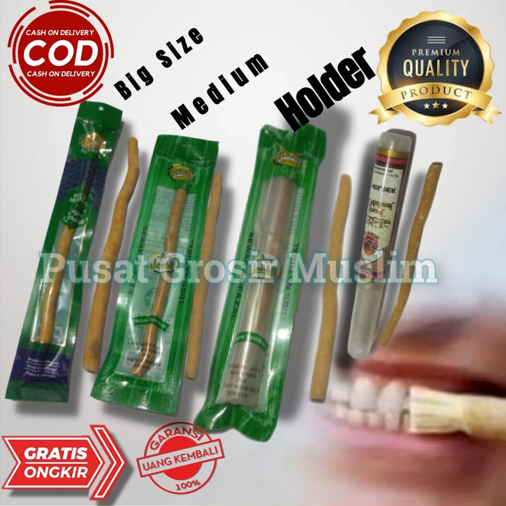 Siwak kayu Sewak Al Fazal / Siwak Miswak Alfazal / siwak ukuran medium