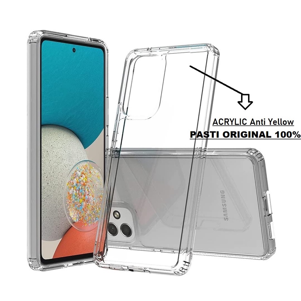 SPACE ORI CLEAR Crystal Xiaomi Redmi Note 11 Dan Redmi Note 11 PRO Hardcase Back Plastic Acrylic (Military Drop Tested) Original Anti-Yellow Super Grade Protection Hard With Soft Bumper Case Natural Galaxy Fe 4G 5G S Core 11PRO NFC Mi POCO