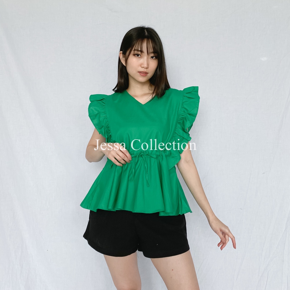 Premium Averley Ruffle Top TH 378 COTTON