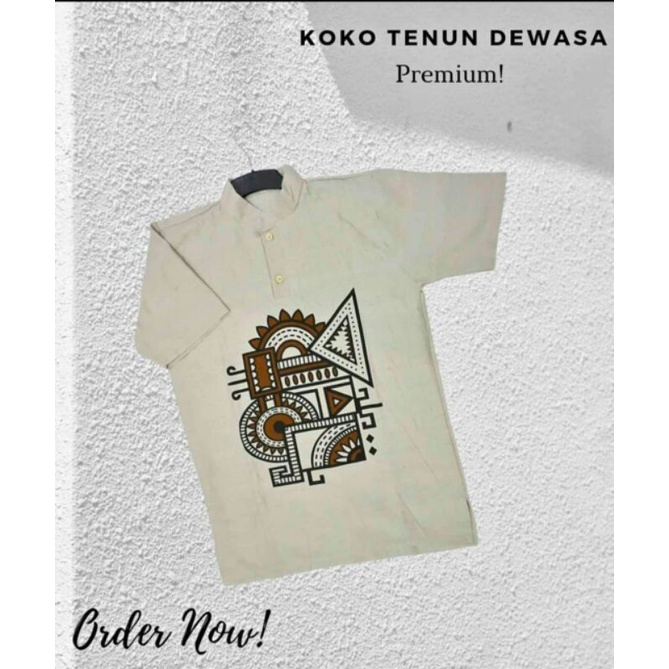 BAJU KOKO ETNIK PRIA DEWASA LENGAN PENDEK