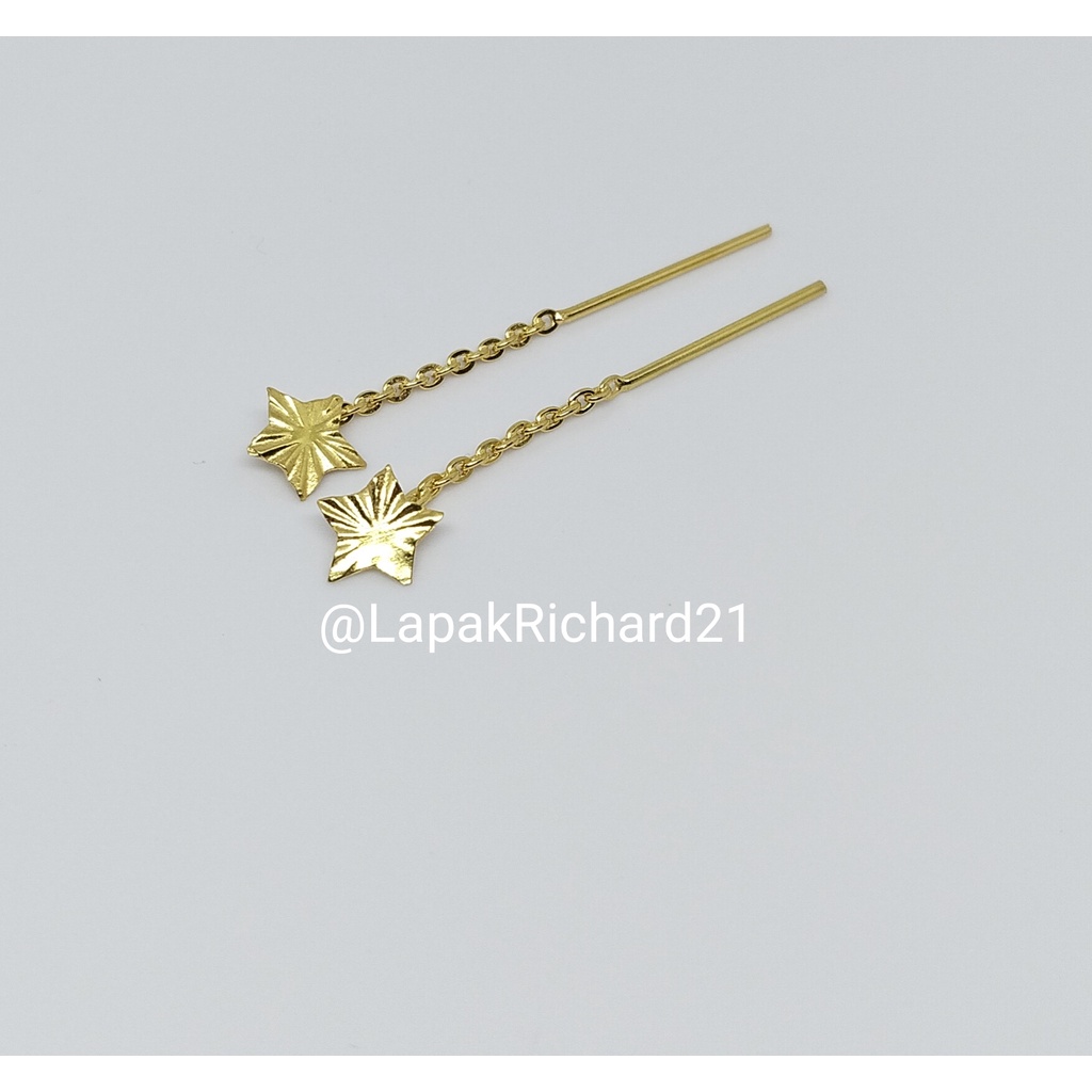 Anting emas anting tusuk bintang Perhiasan Emas muda