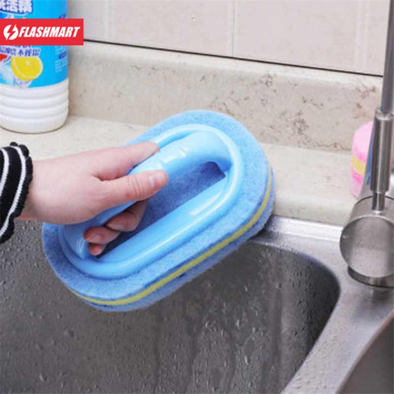 Flashmart Sikat Pembersih Kamar Mandi WC Dapur Sponge Brush - 8211