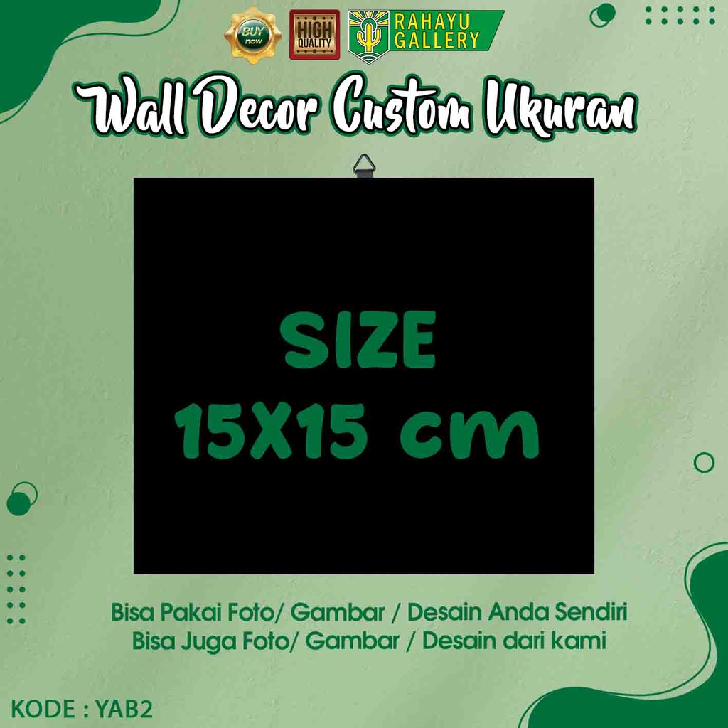 CUSTOM SIZE HIASAN DINDING SIGN BOARD FOTO / GAMBAR MDF YAB2