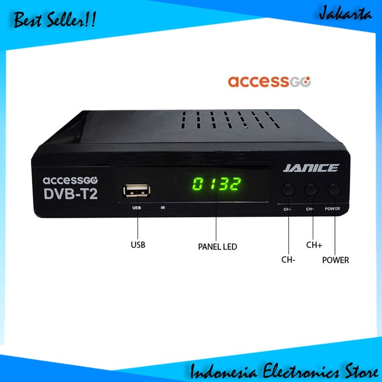 Set Top Box AccessGo Janice TV Digital DVBT2 Bergaransi IES