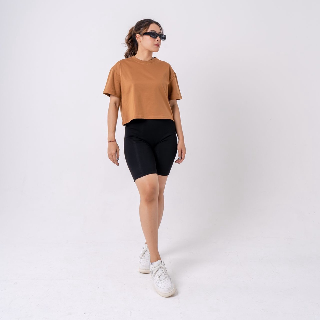 AIJO - Crop Oversize Valerie - Atasan Kaos Wanita