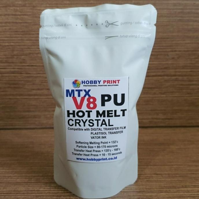 

500gr PU Hot Melt Crystal Adhesive Powder Sablon DTF Film Plastisol