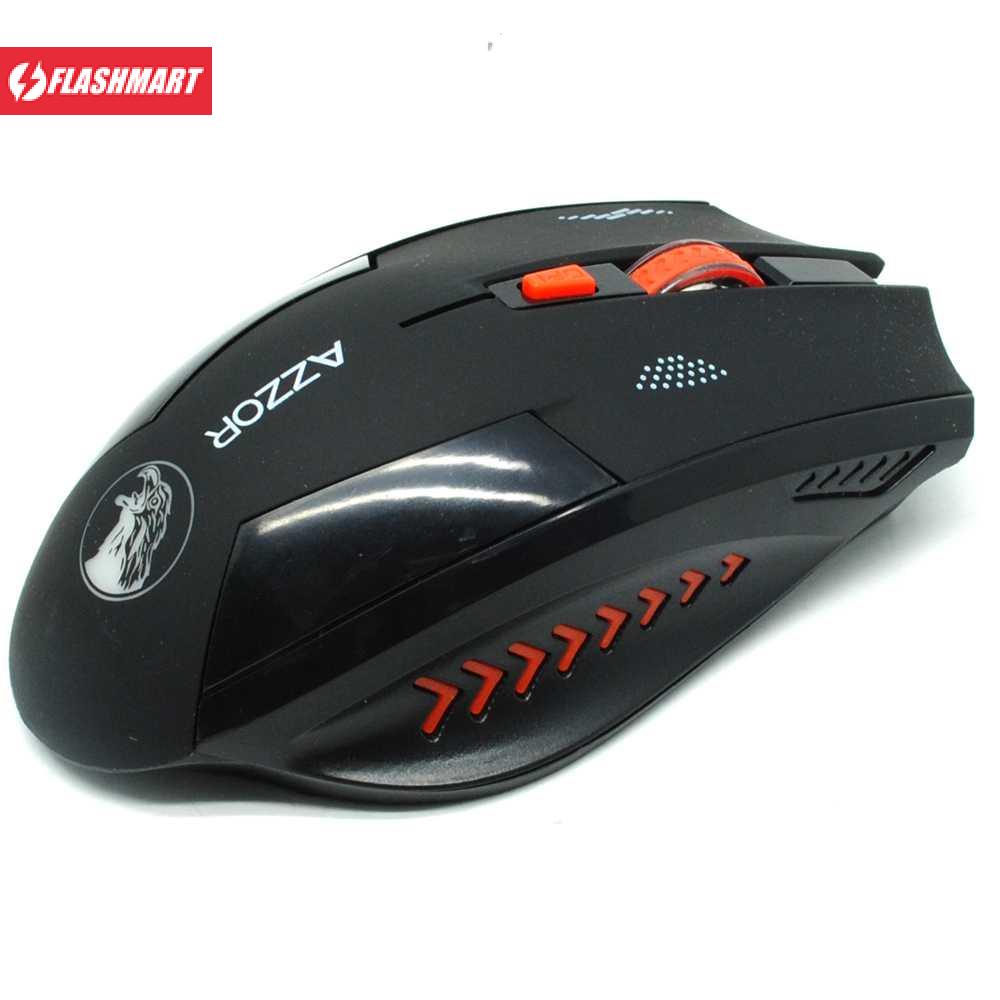 Flashmart AZZOR Mouse Gaming Wireless Rechargeable USB 2400 DPI 2.4G