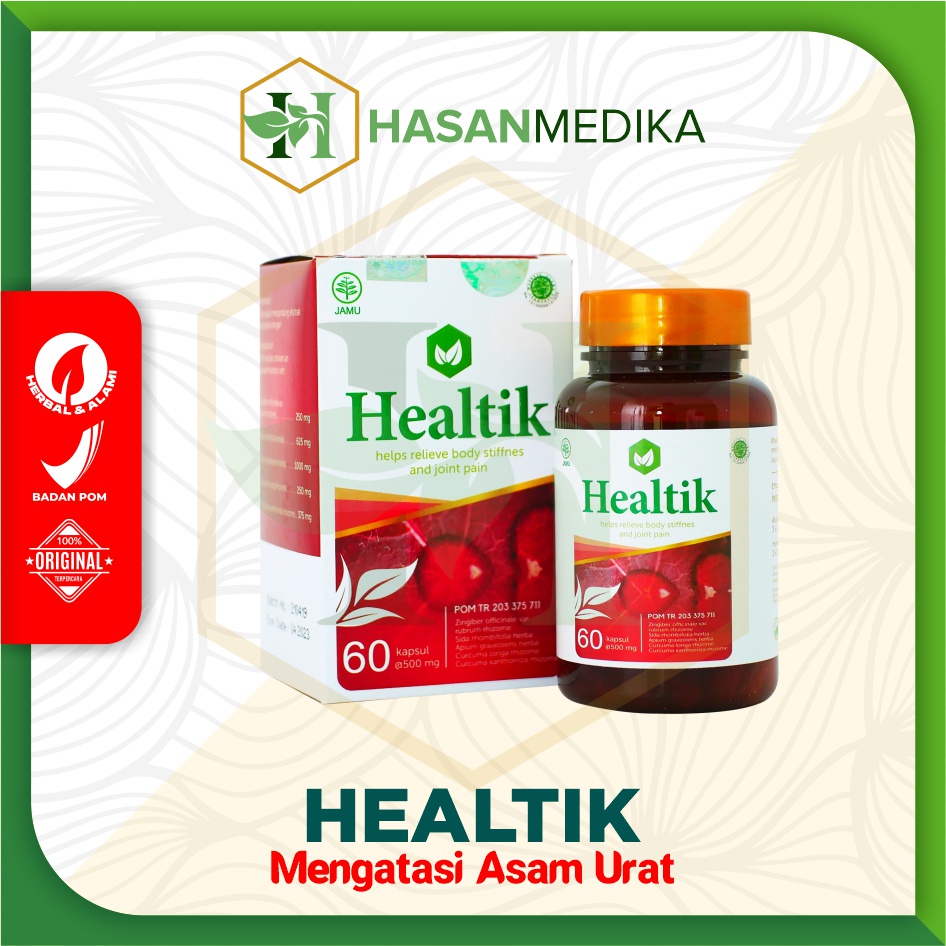 HEALTIK ASLI ORIGINAL OBAT UNTUK NYERI SENDI REMATIK ASAM URAT HERBAL 100%