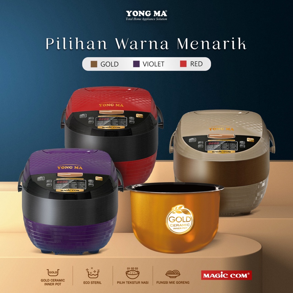 Yong Ma Rice Cooker 2L SMC 8027 MERAH Upgrade SMC8027 MERAH