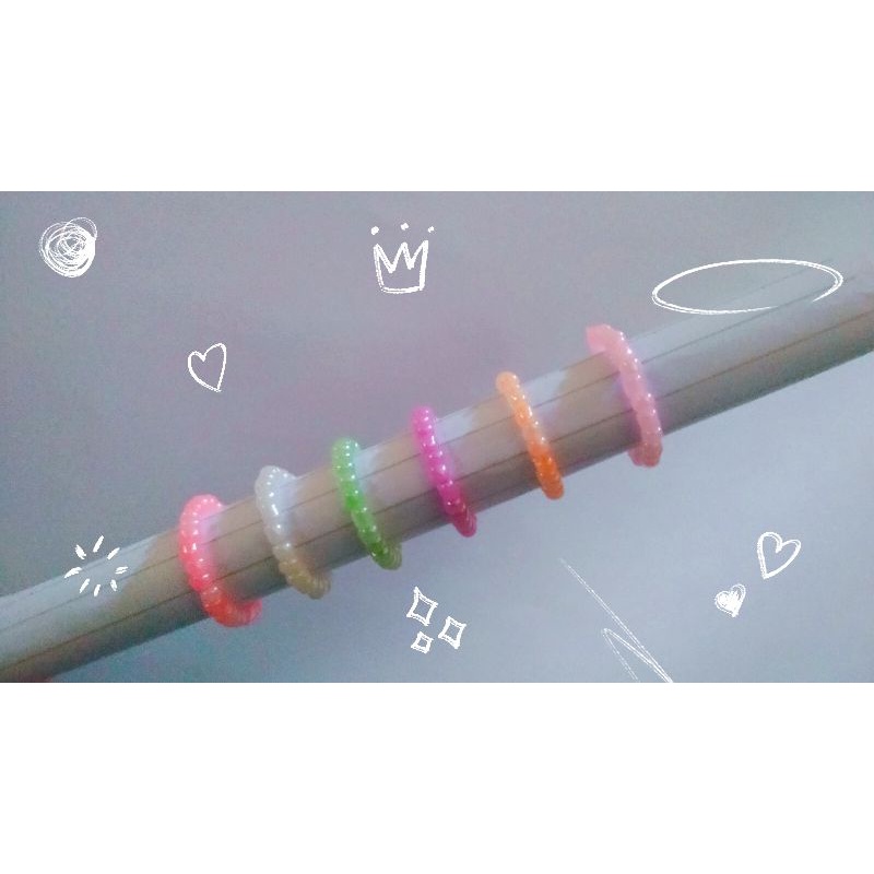 [ Beads Ring 1 SET isi 5 ] Cincin Manik Random 1 SET isi 5 | Cincin Korea | Cincin Aesthetic | Cinci