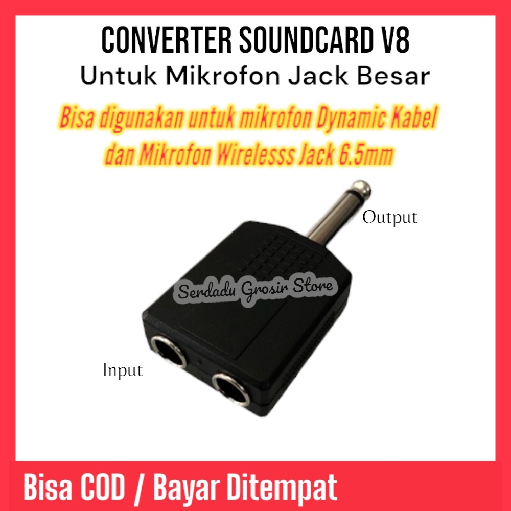 Splitter Mikrofon / Converter Mikrofon Untuk Soundcard Input 2 Mic