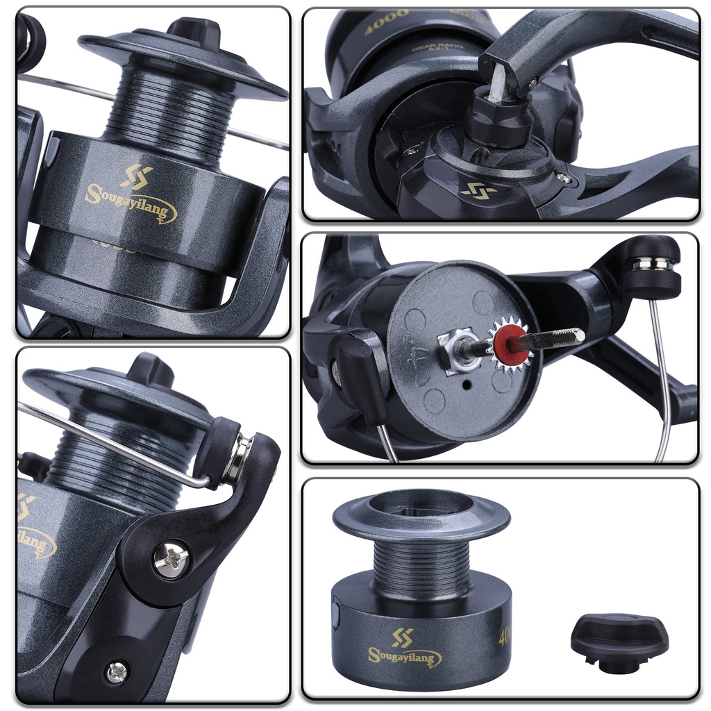 Joran Pancing Set 2 Bagian Joran Pancing Carbon Fiber Gear Ratio 5.2:1 Fishing Reel Untuk Set Pancing Air Asin Atau Air Tawar