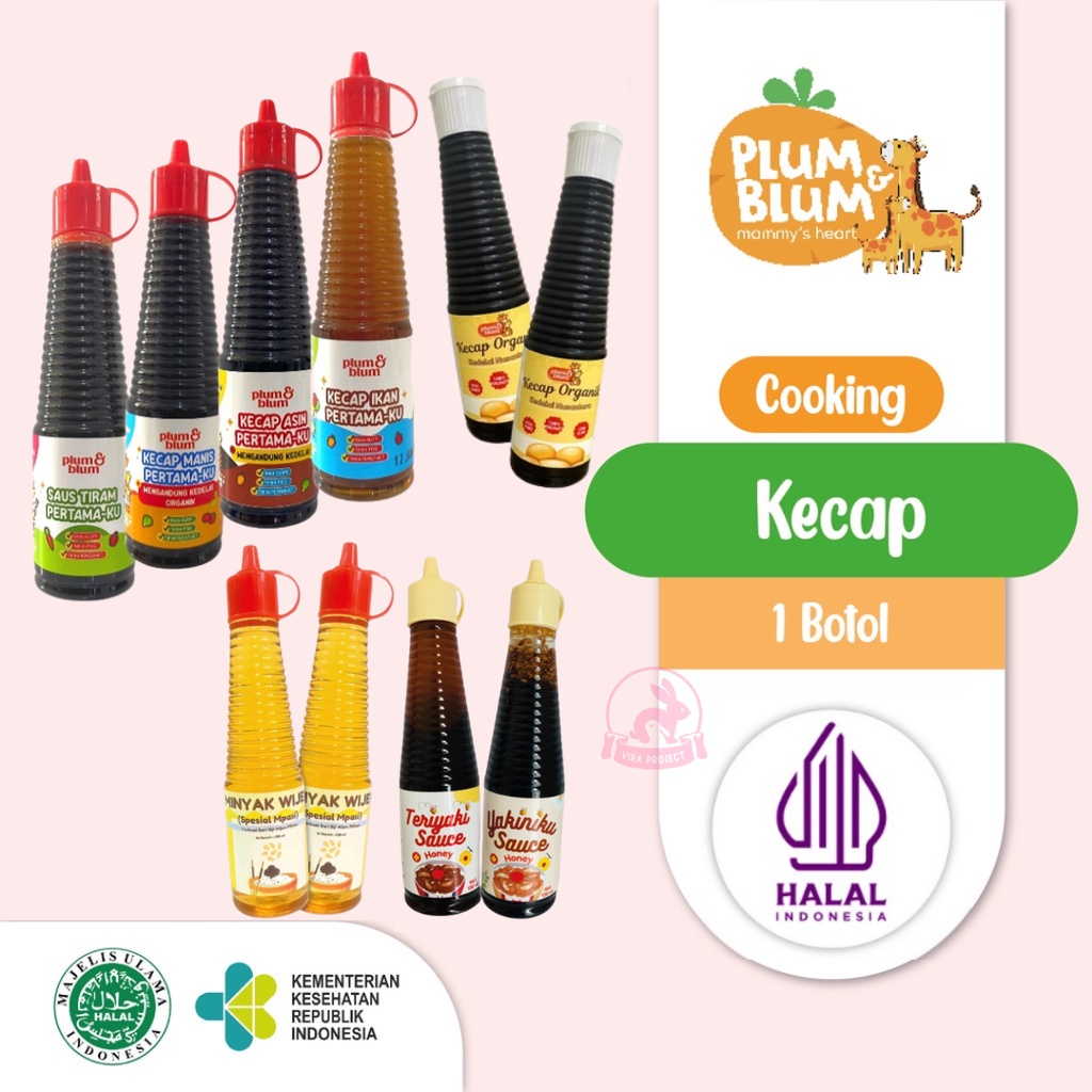 12+ PLUM &amp; BLUM KECAP PREMIUM ORIENTAL YAKINIKU TERIYAKI / 6+WIJEN KECAP MANIS SERBAGUNA NON MSG 140ml KECAP MPASI BAYI