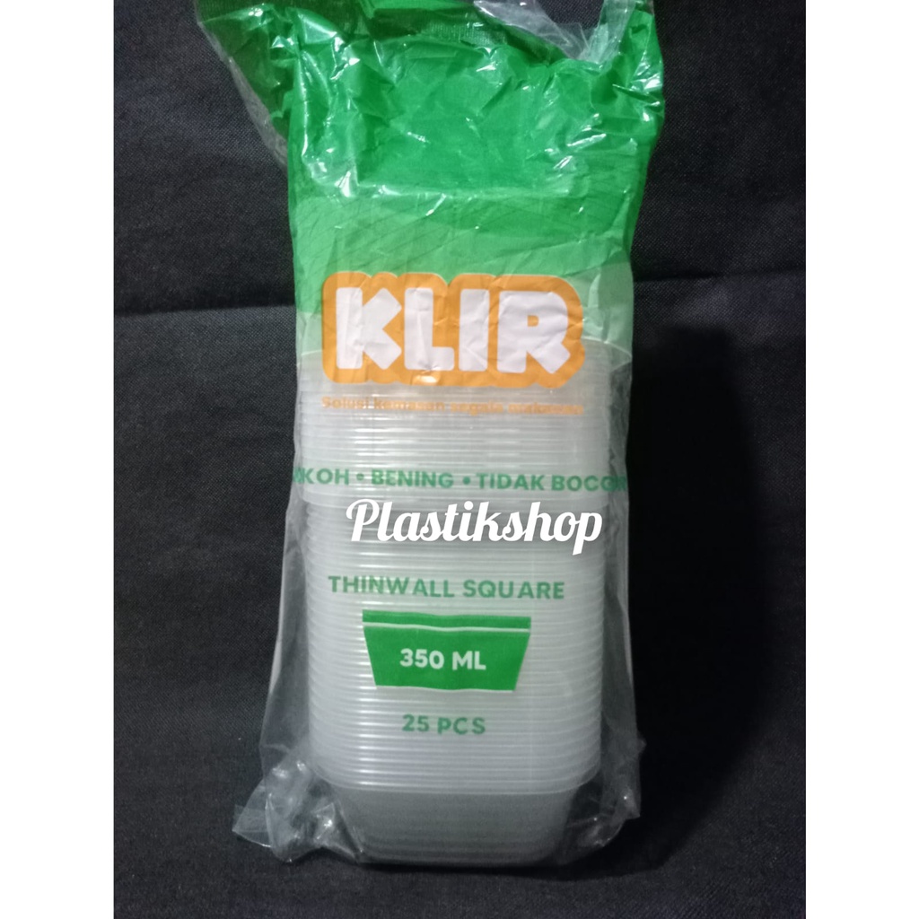 thinwall klir square / kotak kecil  350ML , 500ML isi 25 pcs