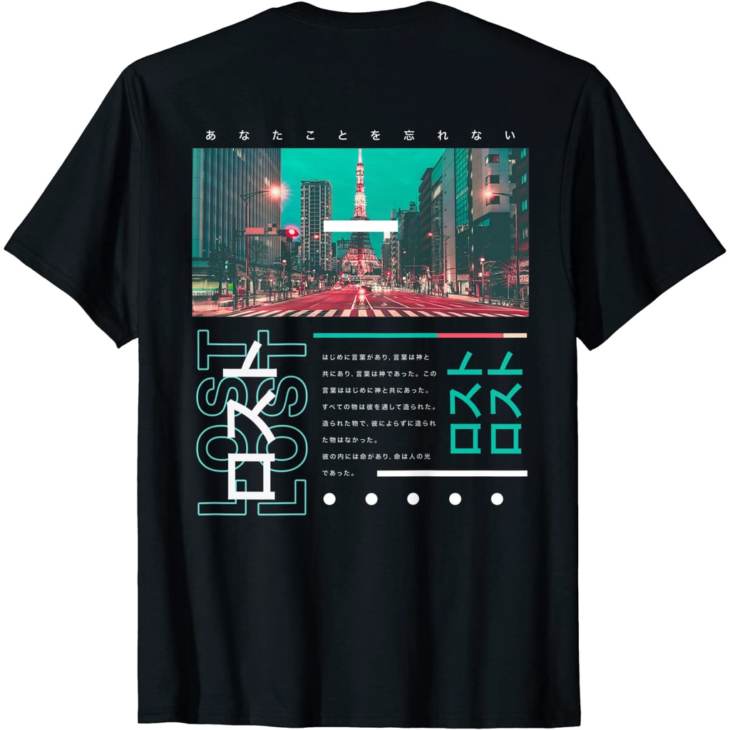 KAOS Harajuku Japanese Tokyo Streetwear Aesthetic Trendy Graphic T-Shirt