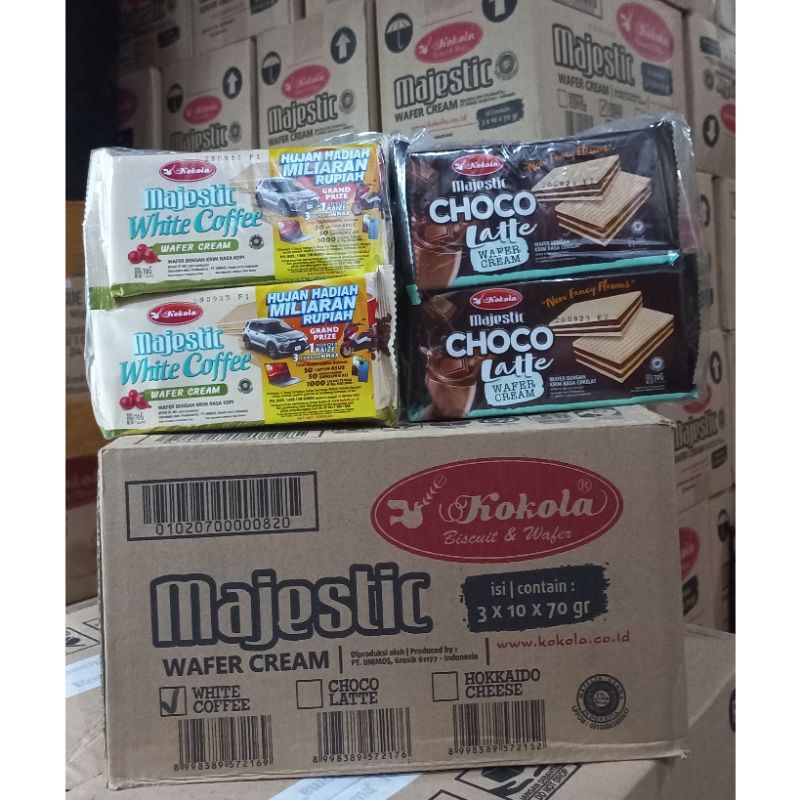 

Kokola majestic wafer cream 70gr harga perpak isi 10 varian rasa random