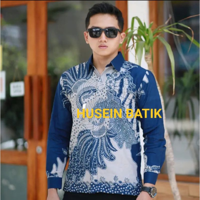 kemeja batik pria lengan panjang bahan katun FUL furing