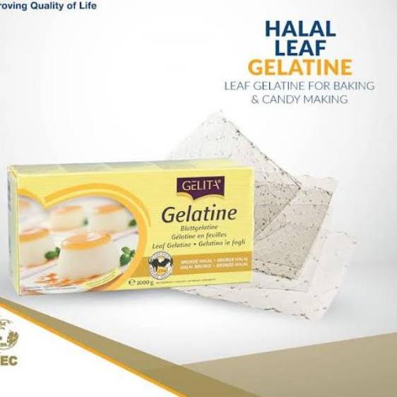 

● 10 Lembar Gelatin Lembaran Halal / Gelatine Sheet Gelita Halal ➤
