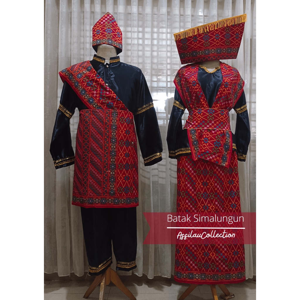 Baju adat dewasa Sumatera Utara/Batak Simalungun satuan (Laki/Cewek)