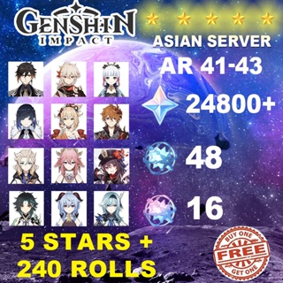 Akun Genshin Impact five stars plus Rolls