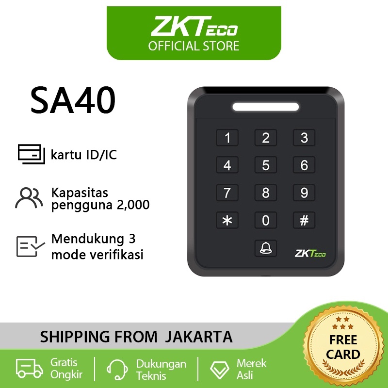 ZKTeco ID/IC Card RFID Controller Password Keypad Door Access Control
