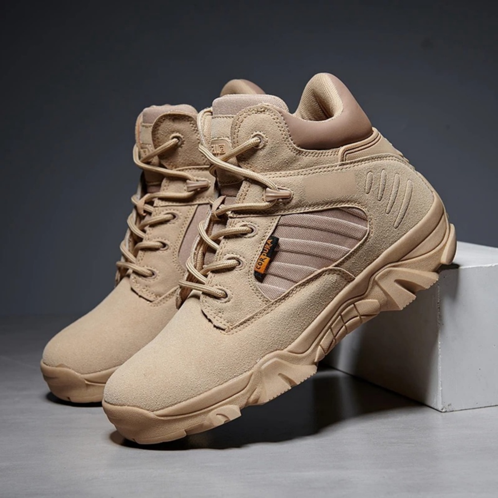 [516CP]Sepatu Boots Pria Tactical IMPORT/Sepatu Tactical 516 6inc Warna Cream[khaki]/Sepatu DELTA 6 