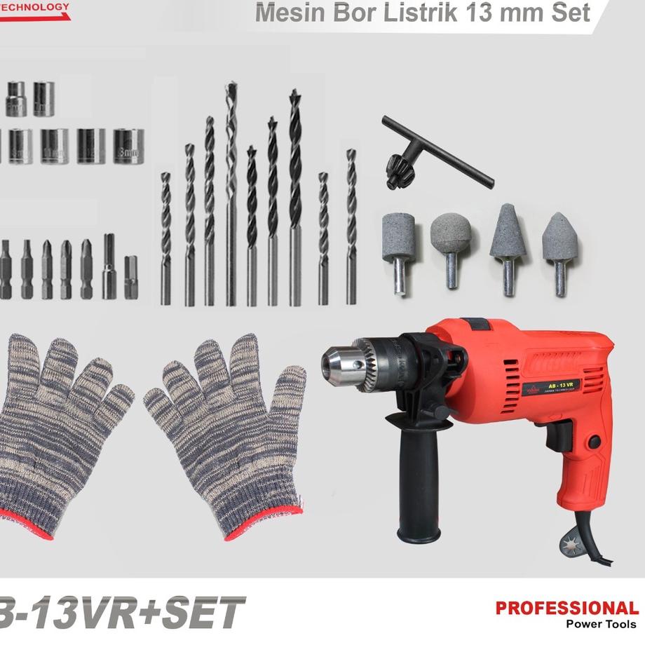 Hanya disiniVv2V6 Promo Mesin Bor 13mm Bor Beton Kayu Besi Tembok Bor Listrik Impact Putaran Bolak b