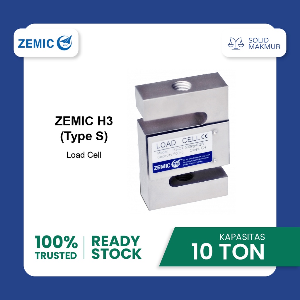 ZEMIC Load Cell H3 10 ton / Load Cell Type S 10ton