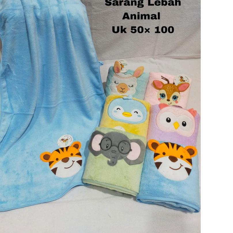 ❂ Handuk Bayi & Anak Balita Bahan Microfiber Bordir Animal 50 X 100 Cm ♠