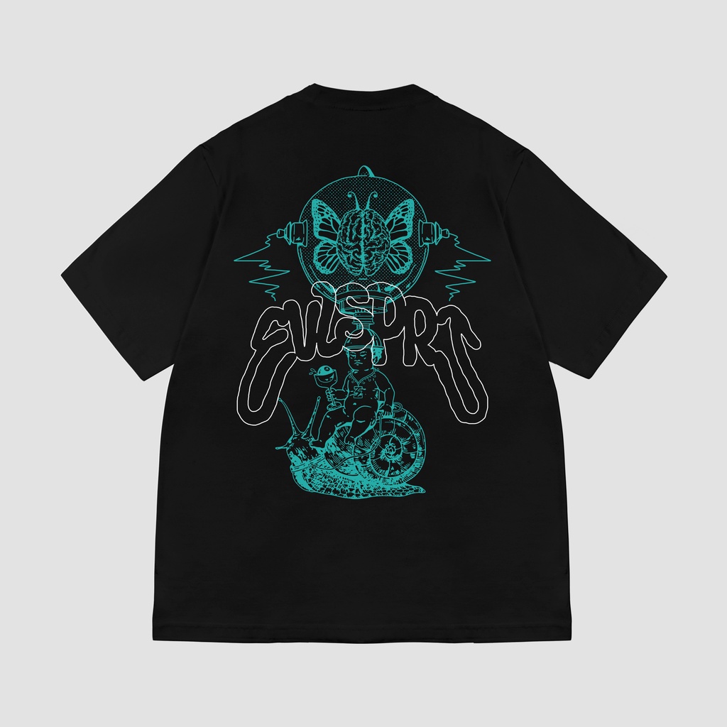 EVILSPIRIT KAOS OVERSIZE - BUTTERFLY OF MINDS BLACK UNISEX