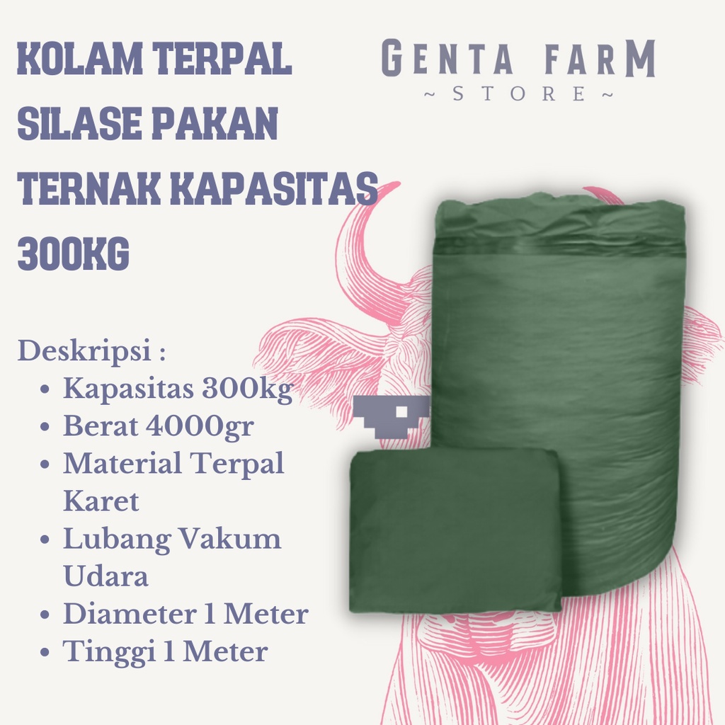 SiloBag Kolam Silase Fermentasi Pakan Ternak Kambing Domba Sapi 300Kg