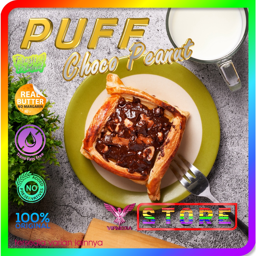 

Puff Choco Peanut - Cokelat Kacang