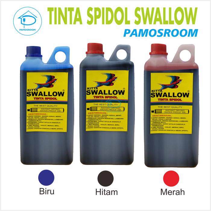 

Pamosroom Tinta Spidol Permanent KITTA Swallow Biru Violet Free Botol