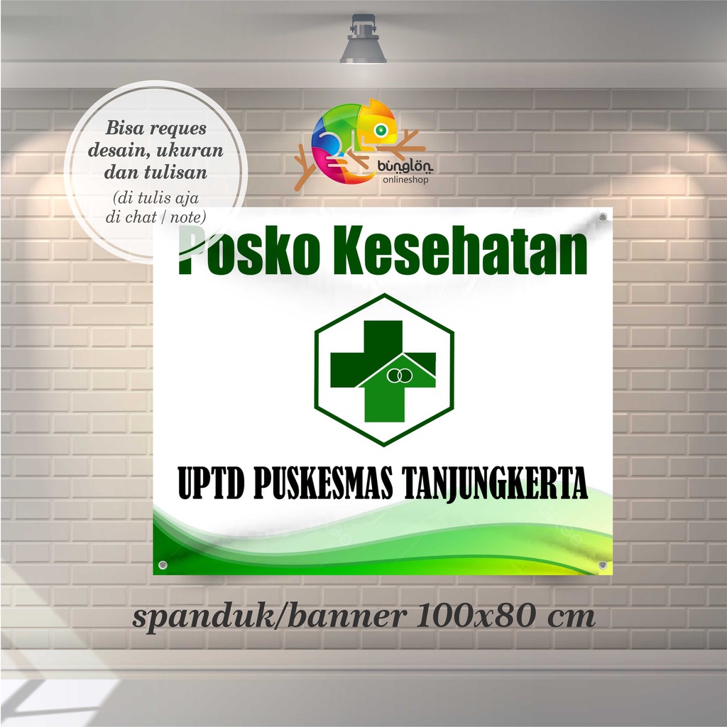 Spanduk, Banner Plang Posko Kesehatan, Plang Sekolah, Plang PGRI, Dll
