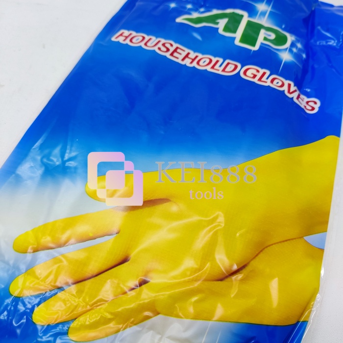 sarung tangan latex karet AP ukuran L panjang 30 cm