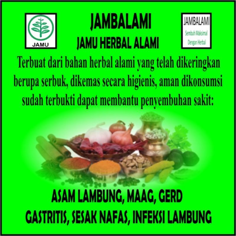 Jamu Herbal Alami Asam Lambung Sesak Nafas Maag Gastritis Perut Kembung Begah Gerd-Anxiety