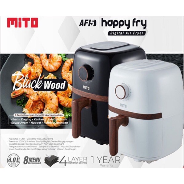 Digital Air Fryer Mito Mitochiba Wood Series AF5 4Liter Happy Fry AF 5