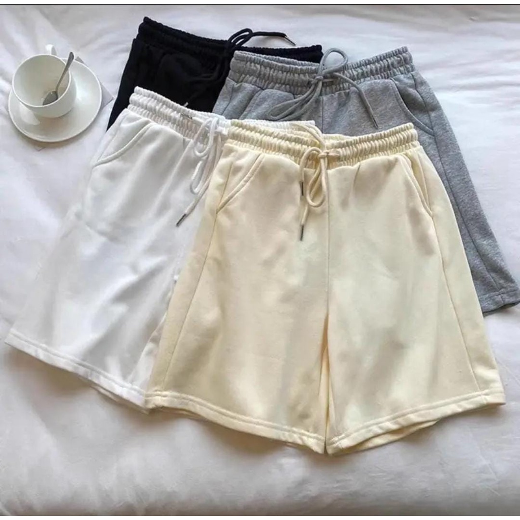 Short pants Fleece celana pendek wanita - Bawahan korea terlaris