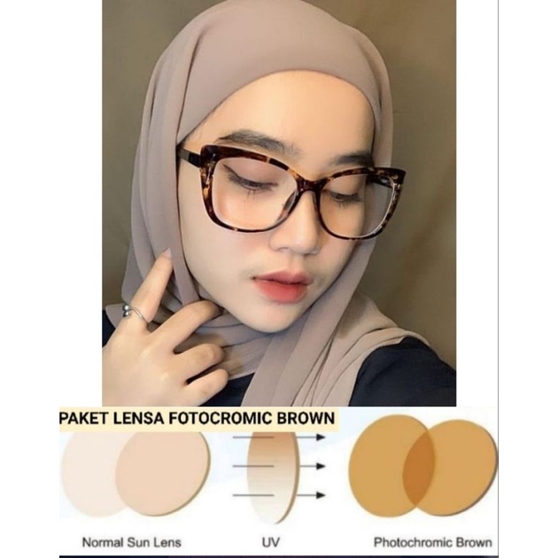 KACAMATA PAKET LENSA PHOTOBROWN KODE 2001