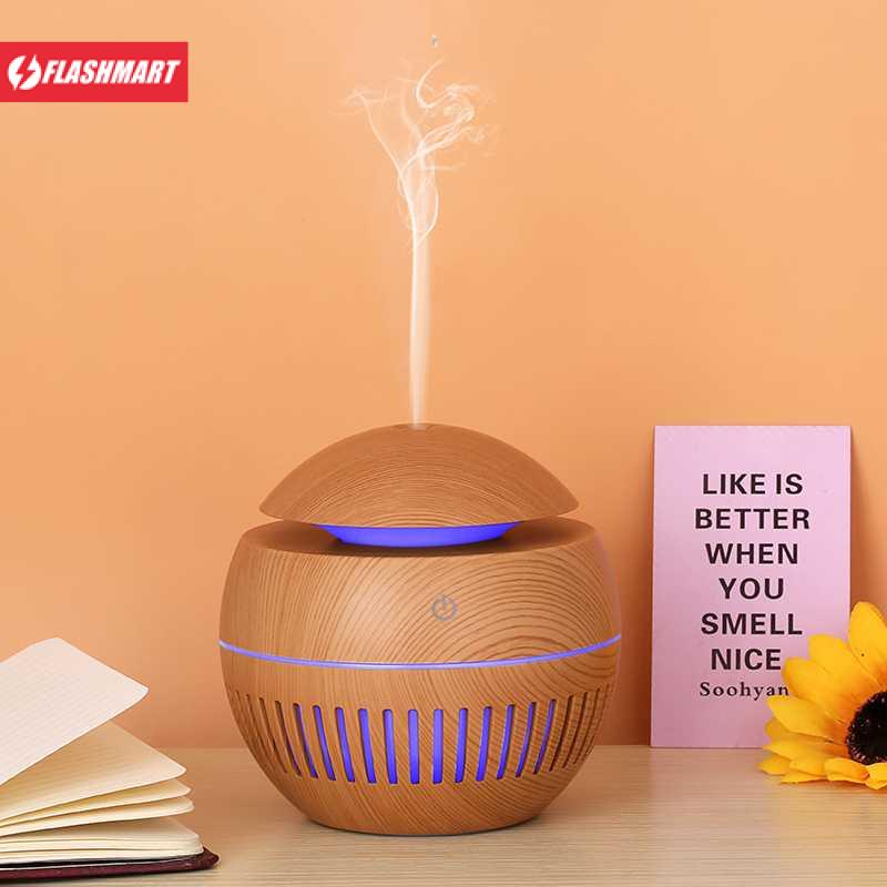 Flashmart Air Humidifier Ultrasonic Aromatherapy Wood 130ml - KJR12