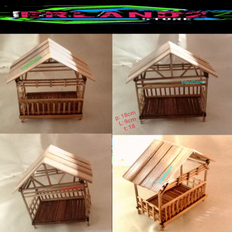 miniatur saung gazebo bambu