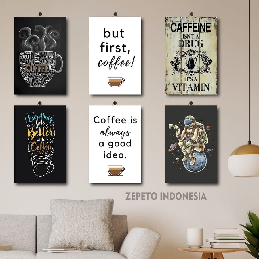21-40 HIASAN RUANG QUOTES COFFEE INDONESIA 20X30 BBEEK|K3203| ZEPETO INDONESIA| DEKORASI KAMAR QUOTE