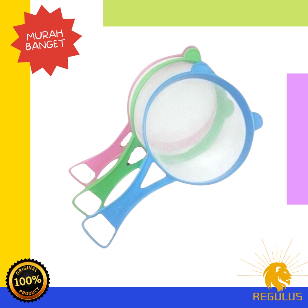 SARINGAN BESAR PLASTIK GAGANG / SARINGAN TEH / SARINGAN SERBAGUNA 6inch Regulus