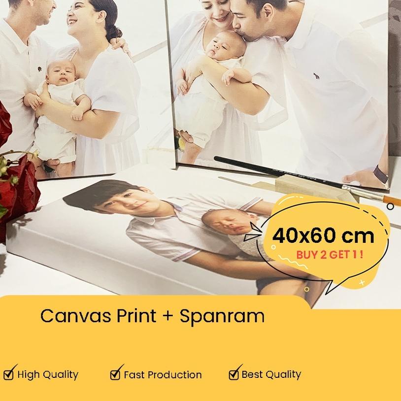 ☉ Cetak foto kanvas 40x60cm 16R/Canvas photo print + spanram ➾